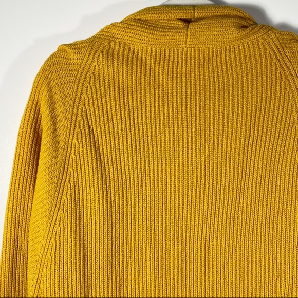Leith Women Knit Cardigan Sweater Sz S Mustard Yellow Slouchy Oversized Dolman - Picture 12 of 12